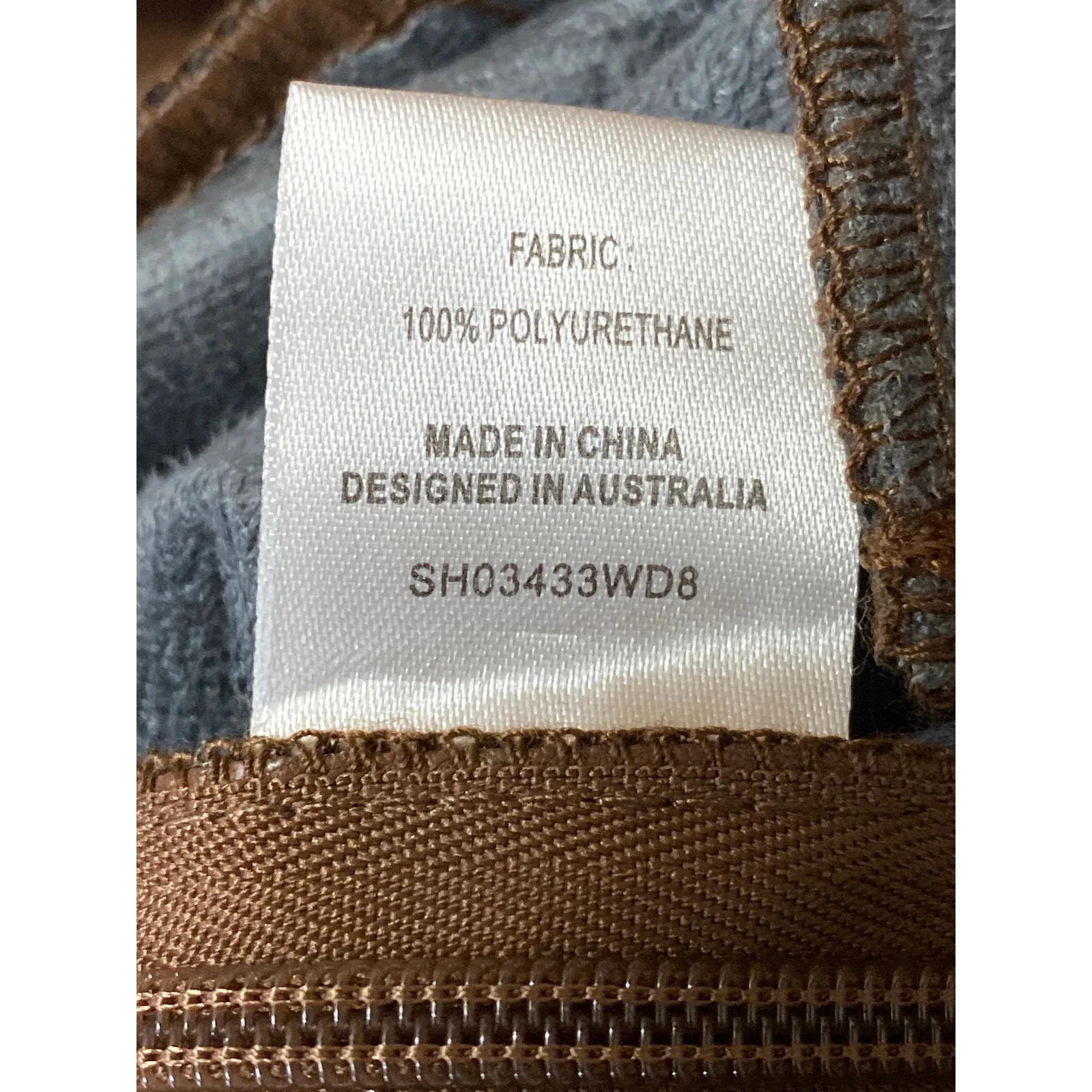 Meshki Women's Brown Fleece Lined High Rise Faux Leather Vegan Mini Shorts Sz M - Image 5