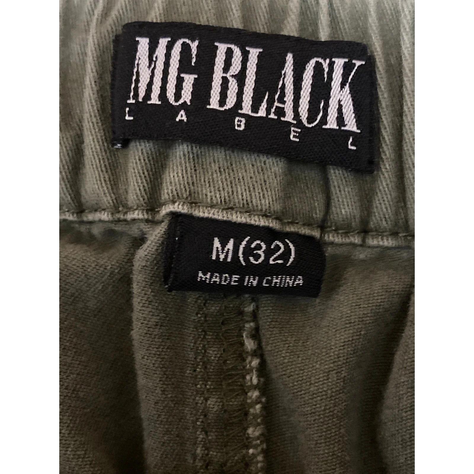 MG Black Men's Olive Green High Waisted Tapered Trousers Joggers Pants Size 32 - Image 4