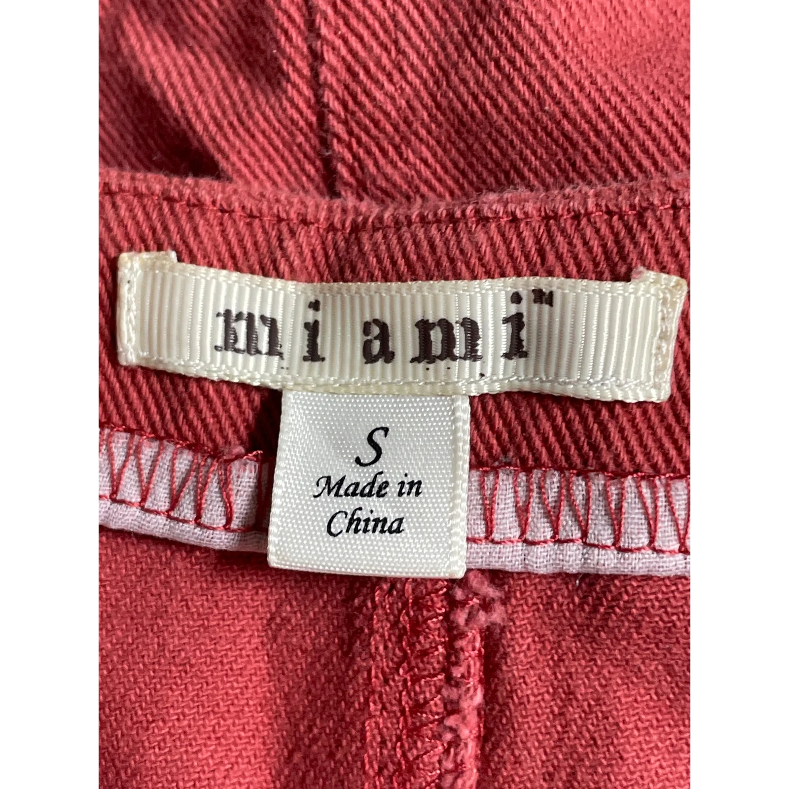 Mi Ami Women's Orange High Rise Button Snap Front Mini Flare A-Line Skirt Sz S - Image 5