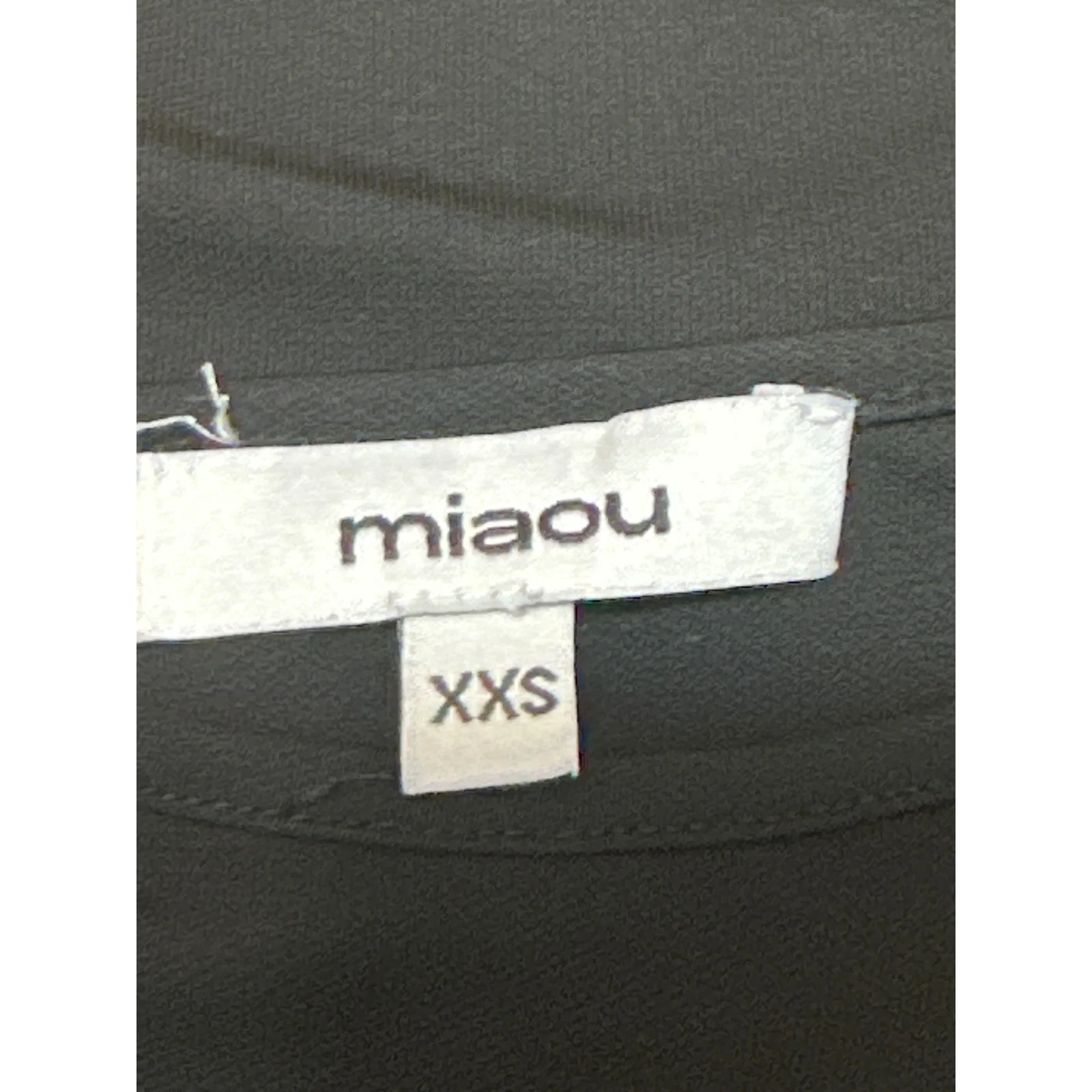 Miaou Women's Black Sleeveless High Neck Cutout Sheer Mesh Crop Tank Top Sz XXS - Image 3