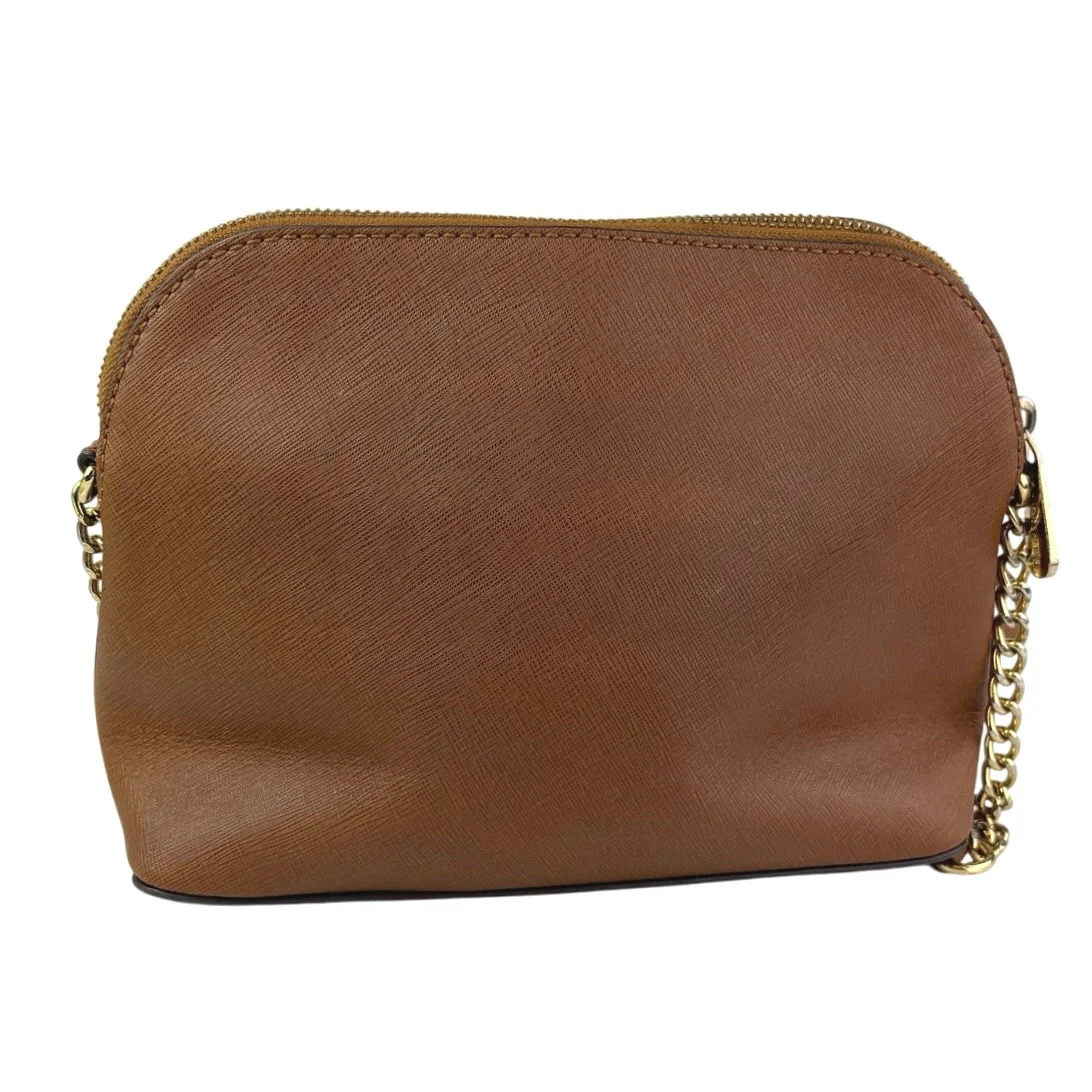 Michael Kors Brown Cindy Dome Saffiano Leather Crossbody Strap Chain Handbag - Image 3