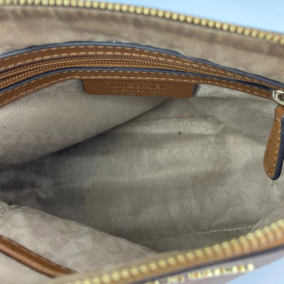 Michael Kors Brown Cindy Dome Saffiano Leather Crossbody Strap Chain Handbag - Image 4