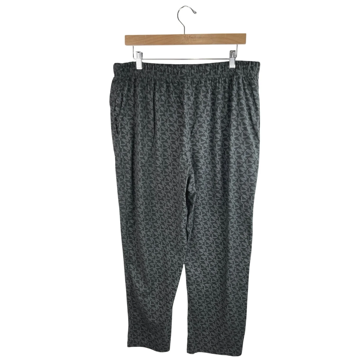 Michael Kors Men's Black MK Logo Print Elastic Waist Pull-On Pajama Pants Size L - Image 2