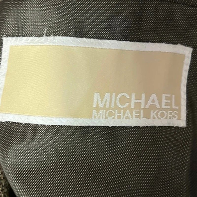 Michael Kors Men's Tan Beige Two Button Notch Lapel Blazer Coat Suit Jacket 42 - Image 4