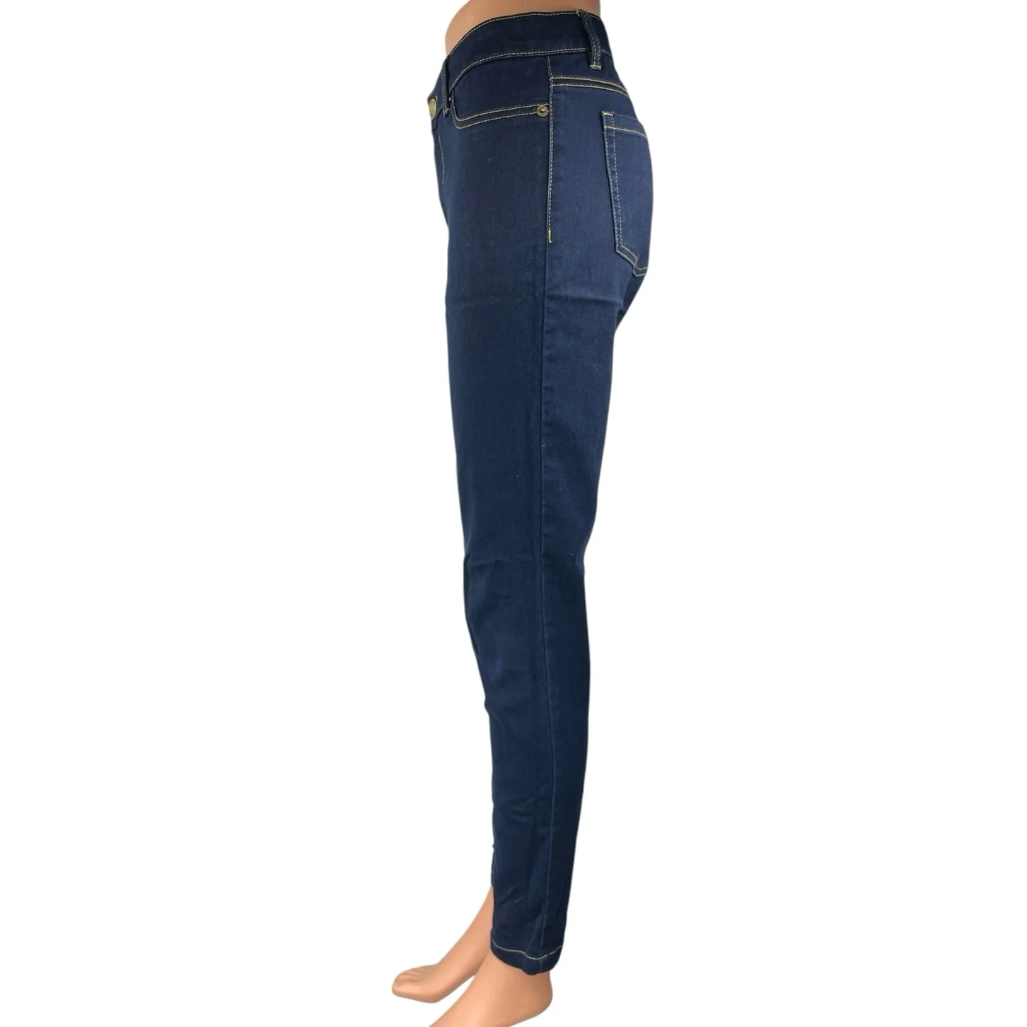 Michael Kors Women's Blue Dark Wash Mid Rise Skinny Jegging Denim Jeans Size 6 - Image 2