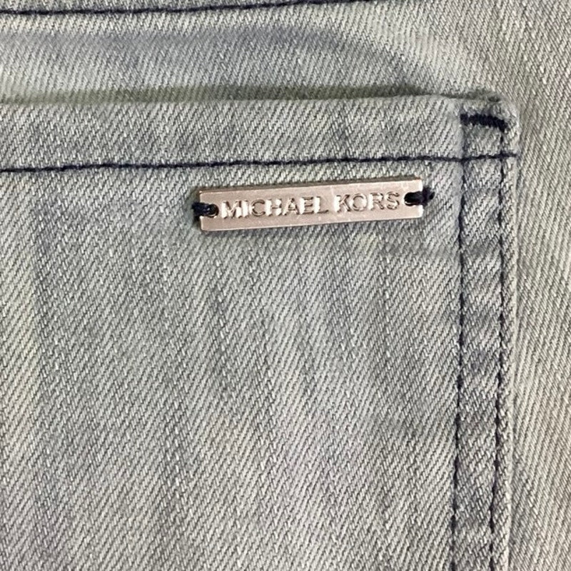 Michael Kors Blue Denim Mid Rise Flat Front Stretchable Ankle Skinny Jeans Sz 4 - Image 6