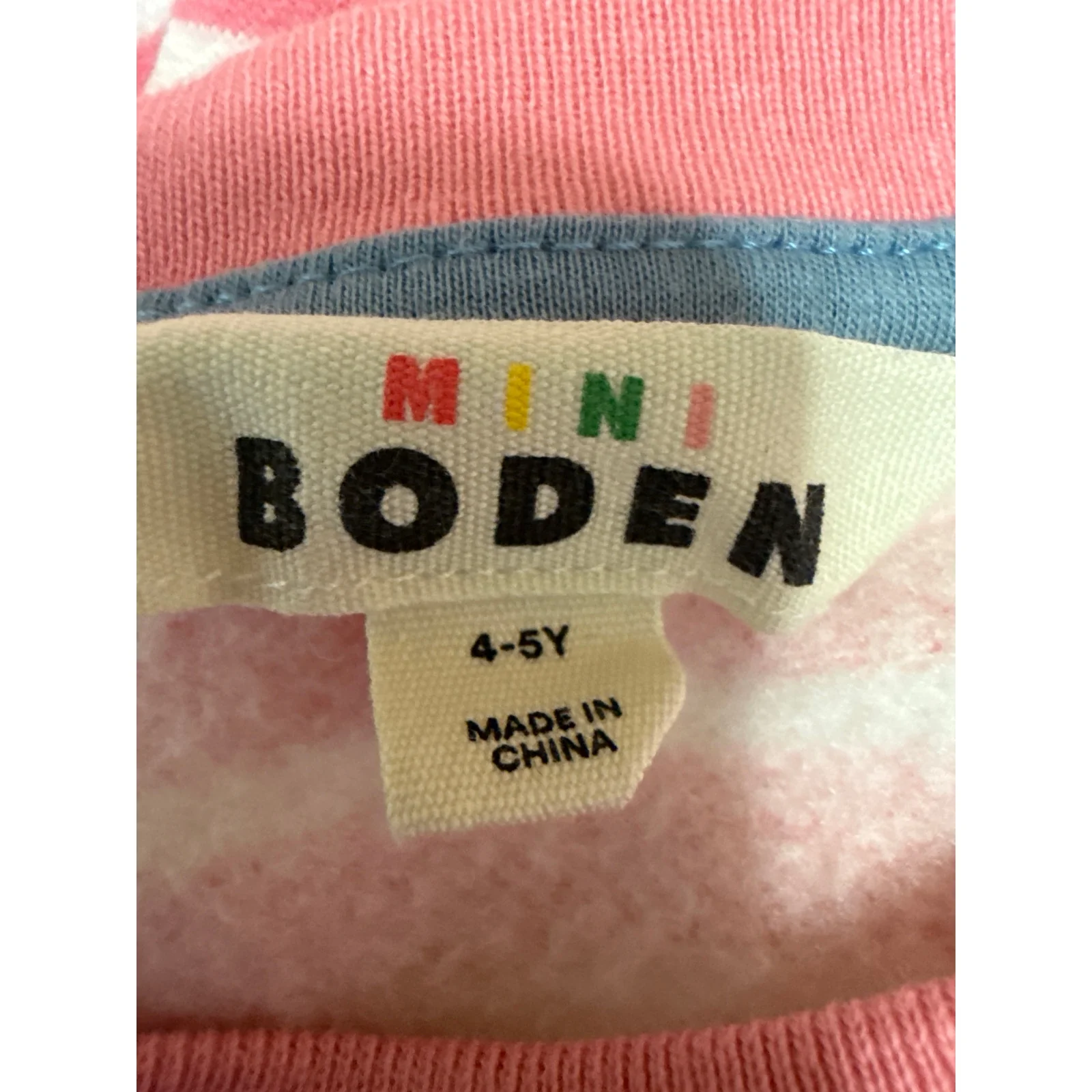 Mini Boden Kids Applique Striped Pocket Long Sleeve T Shirt Tee Top Size 4-5Y - Image 4