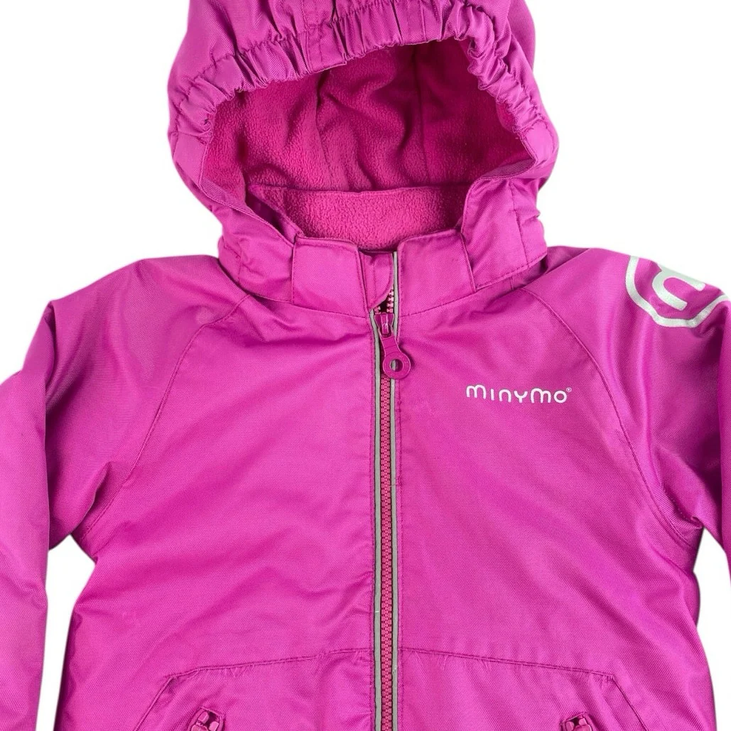 Minymo Girls Pink Full Zip Hoodie Hooded Long Sleeve Snow Ski Coat Jacket 98cm - Image 3