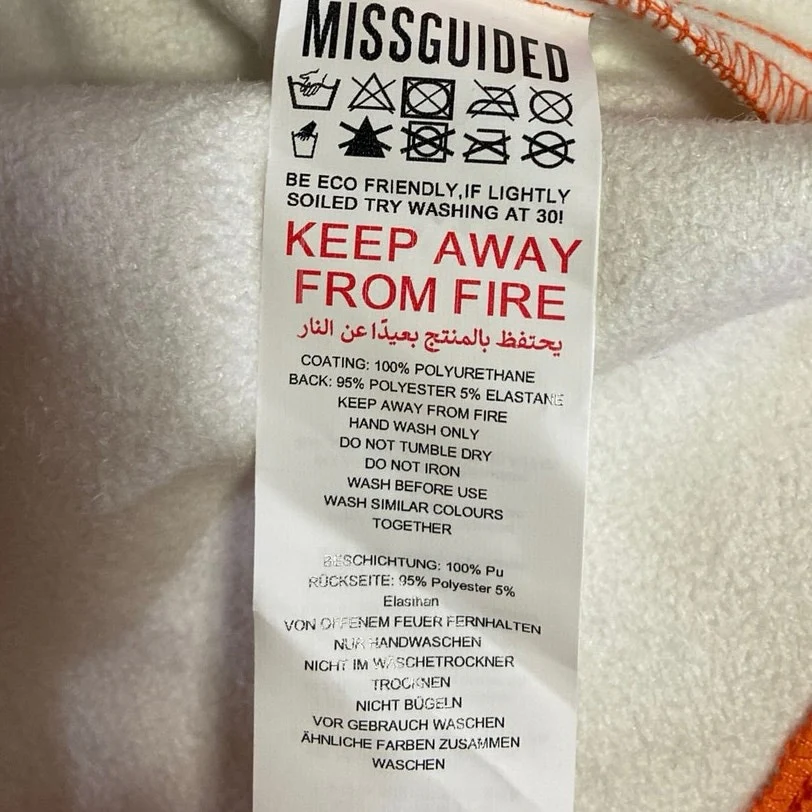 Missguided NWT Orange PU Faux Leather Extreme Button Down Oversized Shirt Size 4 - Image 6