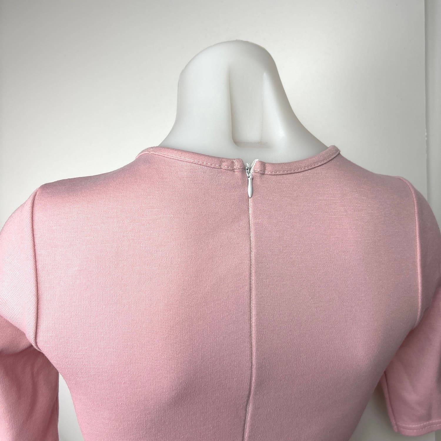 Missguided Pink Round Neck Short Sleeve Stretch Mini Bodycon Sheath Dress Sz 6 - Image 5