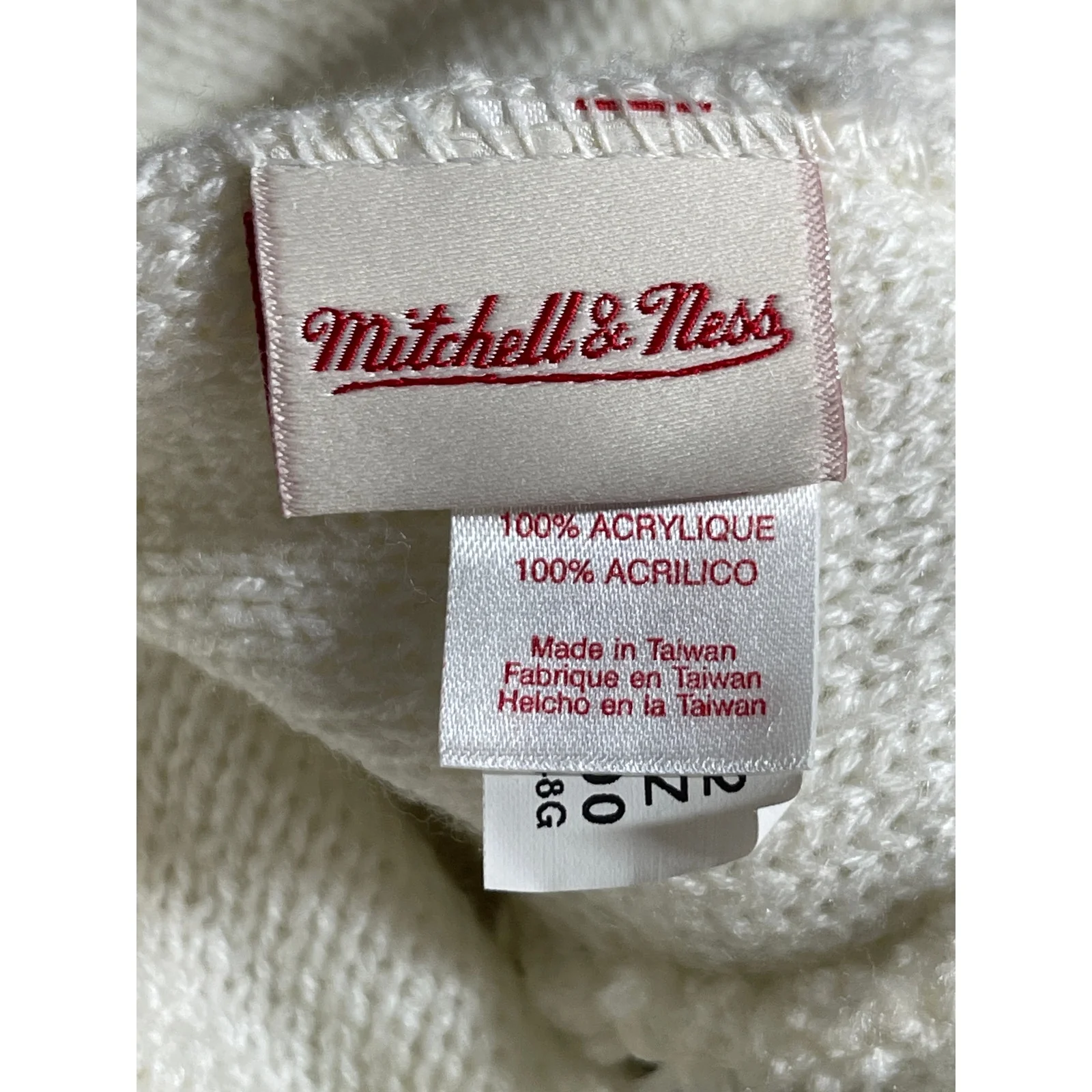 Mitchell & Ness New York Jets NFL White Green Cuff Knit Beanie Winter Cap Hat OS - Image 4