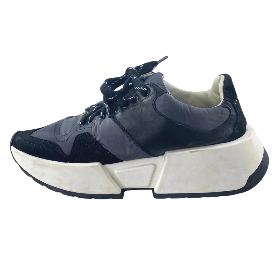 MM6 Maison Margiela Womens Black Suede Leather Low Top Trainers Sneakers Shoes 6