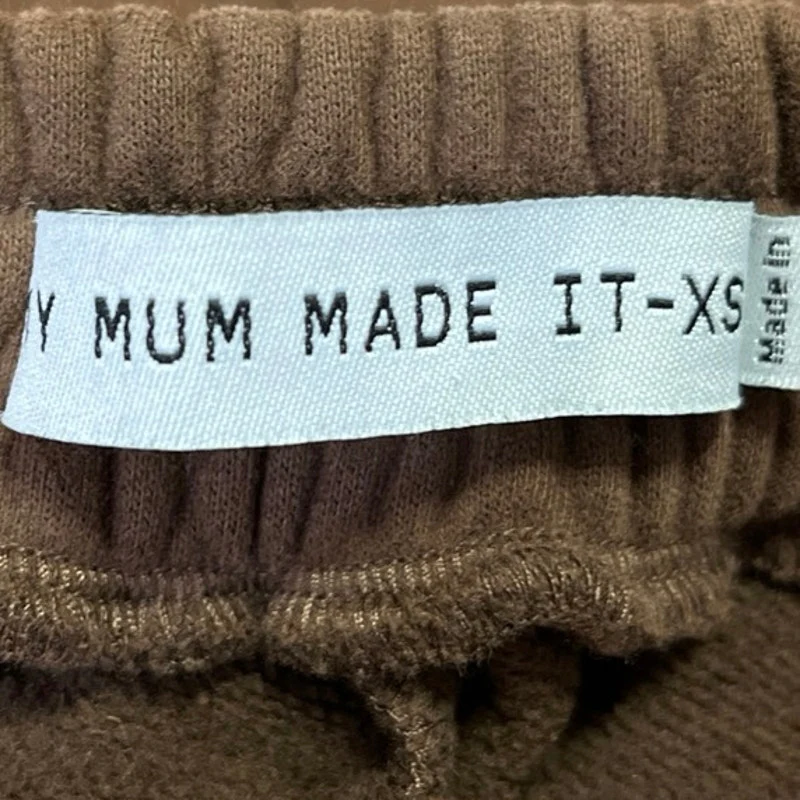 MMMI My Mum Made It Brown Elastic Waist Pull On High Rise Casual Shorts Size XS - Image 5