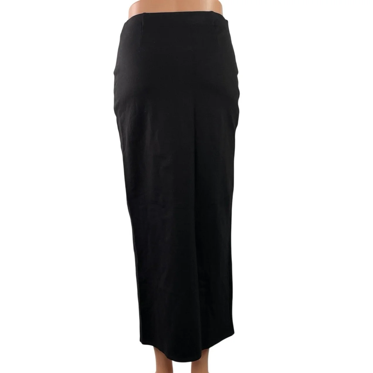 MNG Mango Black High Waisted Front Slit Midi Maxi Straight Pencil Skirt Size S - Image 3