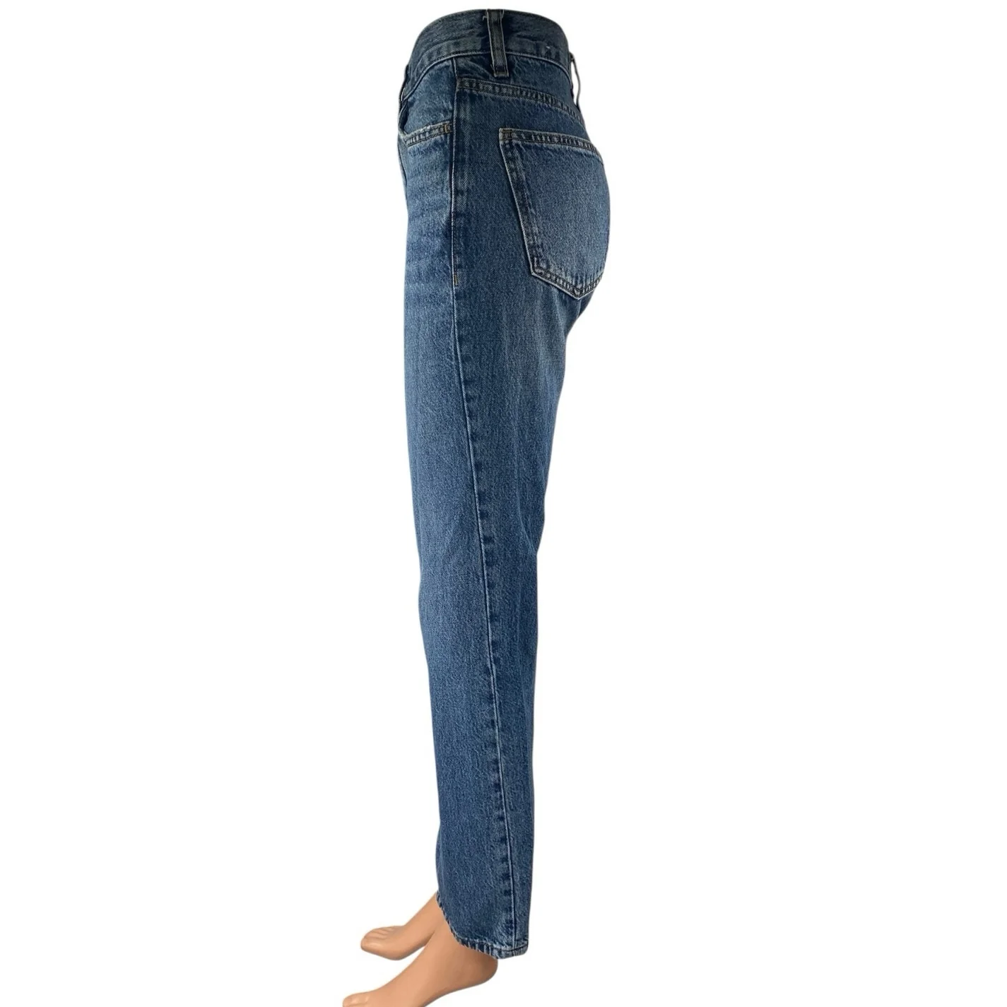 MNG Mango Matilda Women's Blue Mid Rise Medium Wash Straight Denim Jeans Size 1 - Image 2