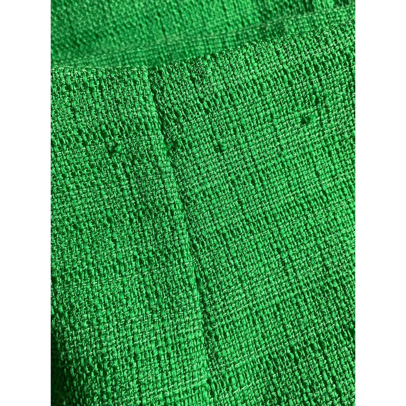 MNG Mango Women Green Tweed High Rise Straight Palazzo Wide Leg Trousers Pants 6 - Image 7