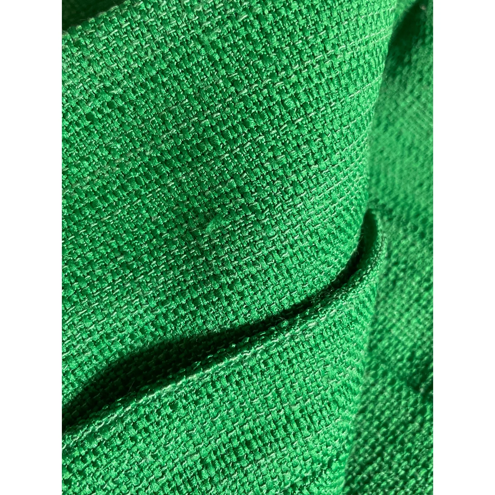 MNG Mango Women Green Tweed High Rise Straight Palazzo Wide Leg Trousers Pants 6 - Image 8