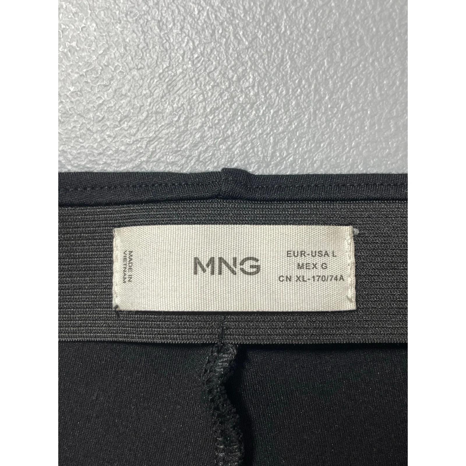 MNG Mango Women's Black High Waisted Split Zip Flare Trousers Dress Pants Size L - Image 5