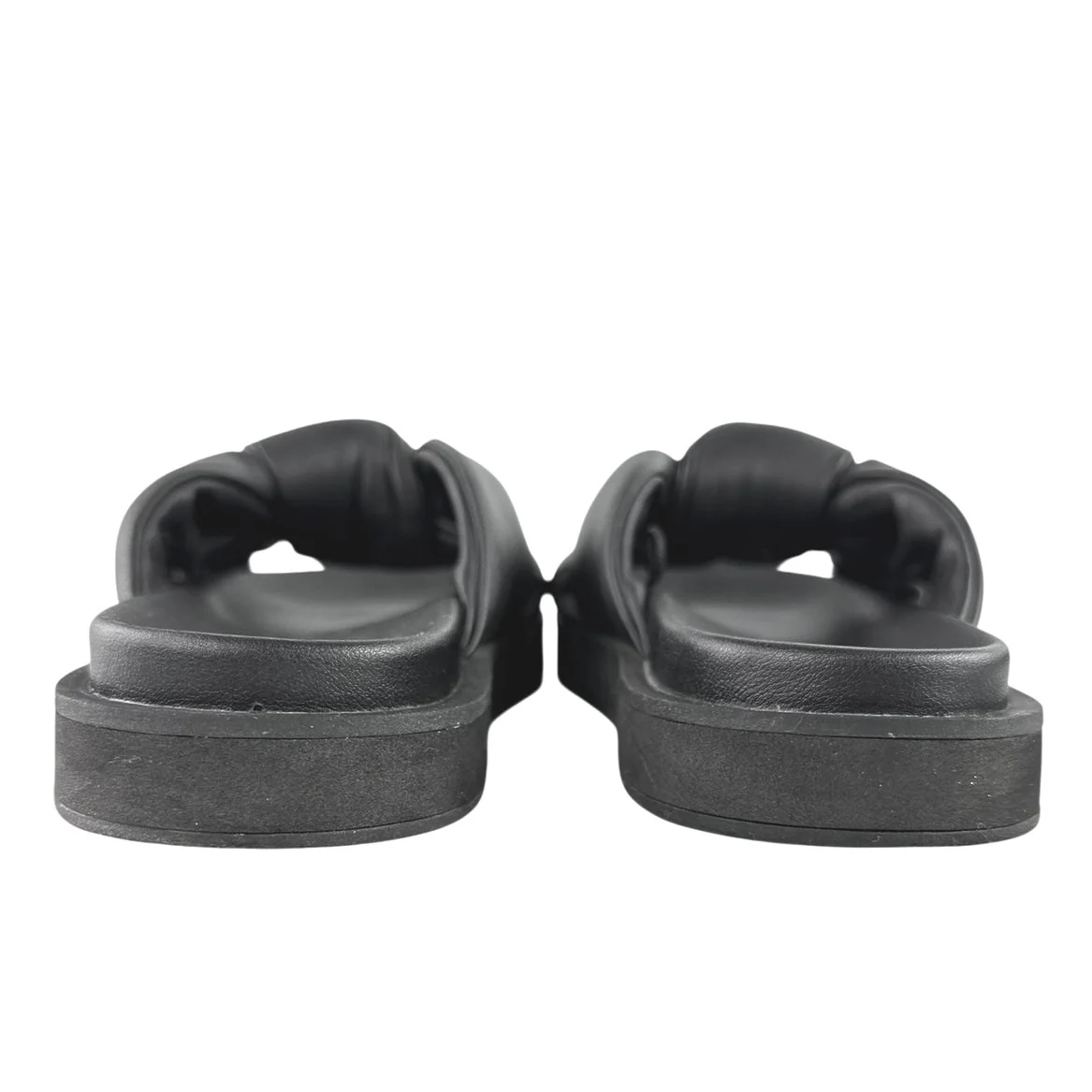 MNG Mango Women's Black Knot Slip On Platform Flats Mules Sandals Size 39 US 8.5 - Image 4