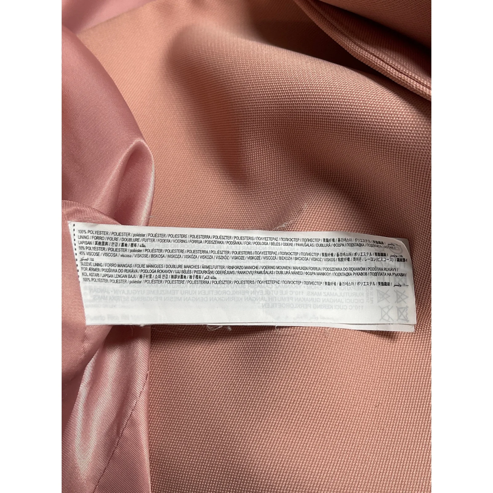 MNG Mango Women's Pink Double Breasted Peak Lapel Blazer Coat Jacket Size 6 - Image 5
