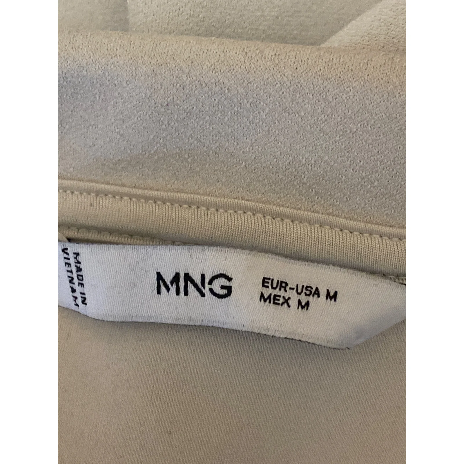 MNG Mango Women's White Cream Ivory Sleeveless Full Zip Blouse Shirt Top Size M - Image 5