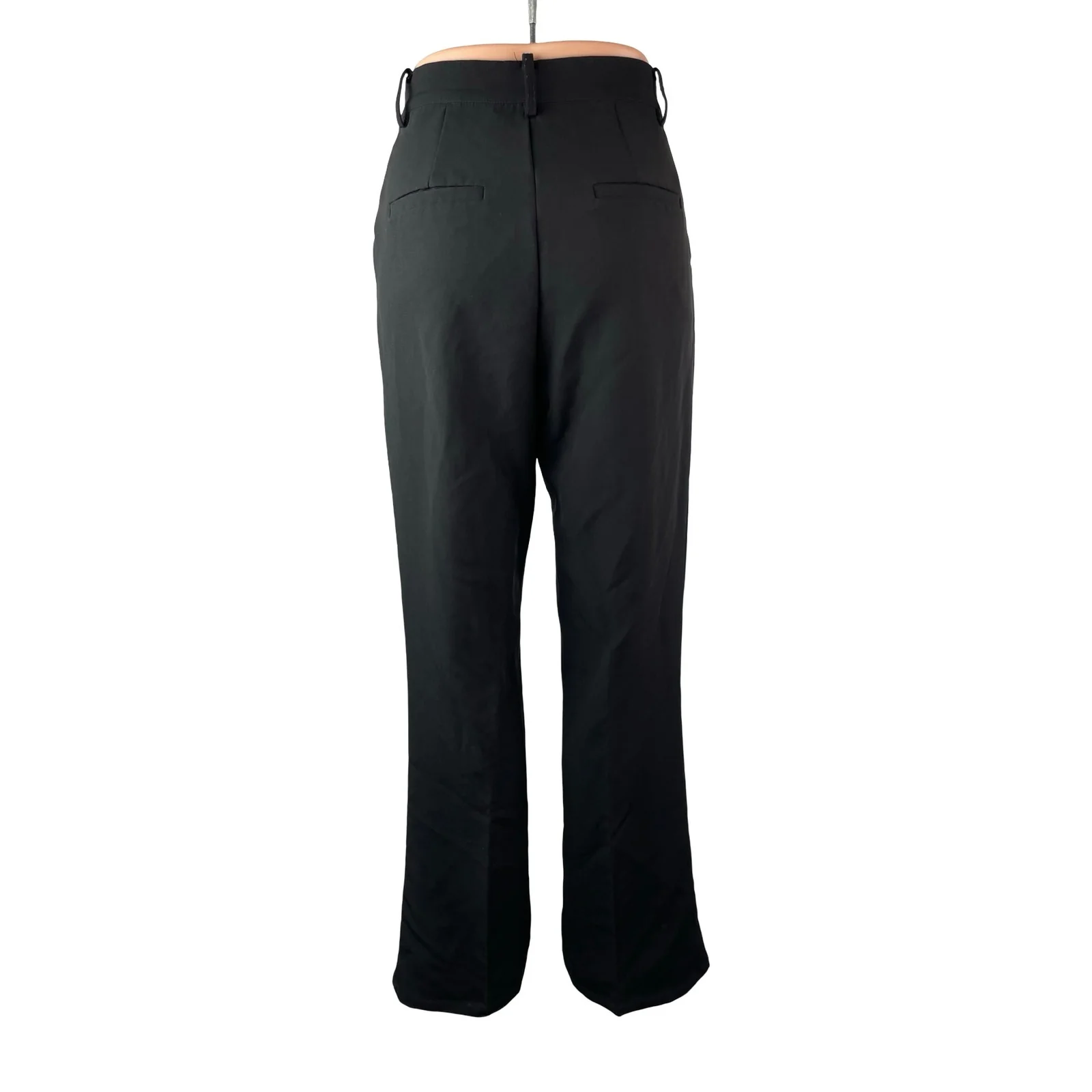 MNI Women's Black Pintuck High Rise Flared Bootcut Trousers Dress Pants Size S - Image 4