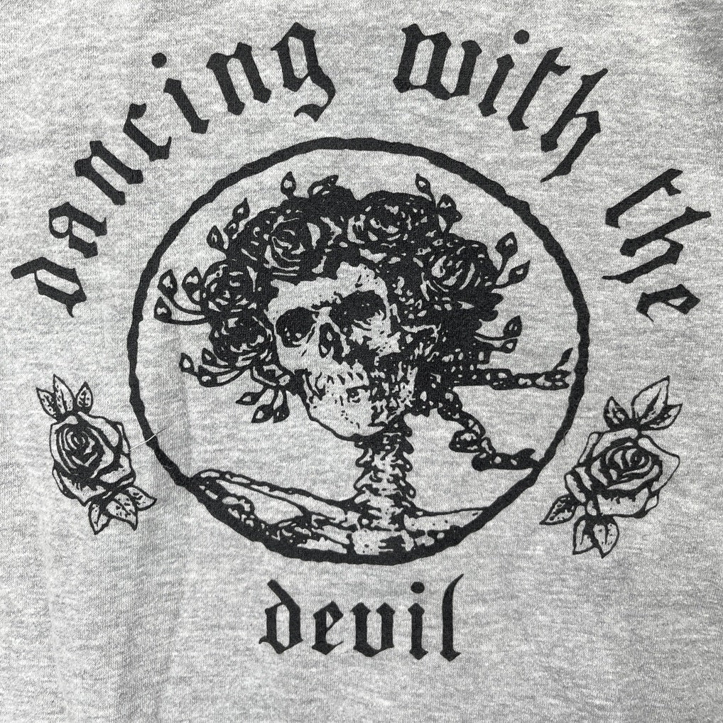 MNo7 Maiden Noir Men's Gray Dancing With The Devil Graphic Hoodie Hooded Top S - Image 3