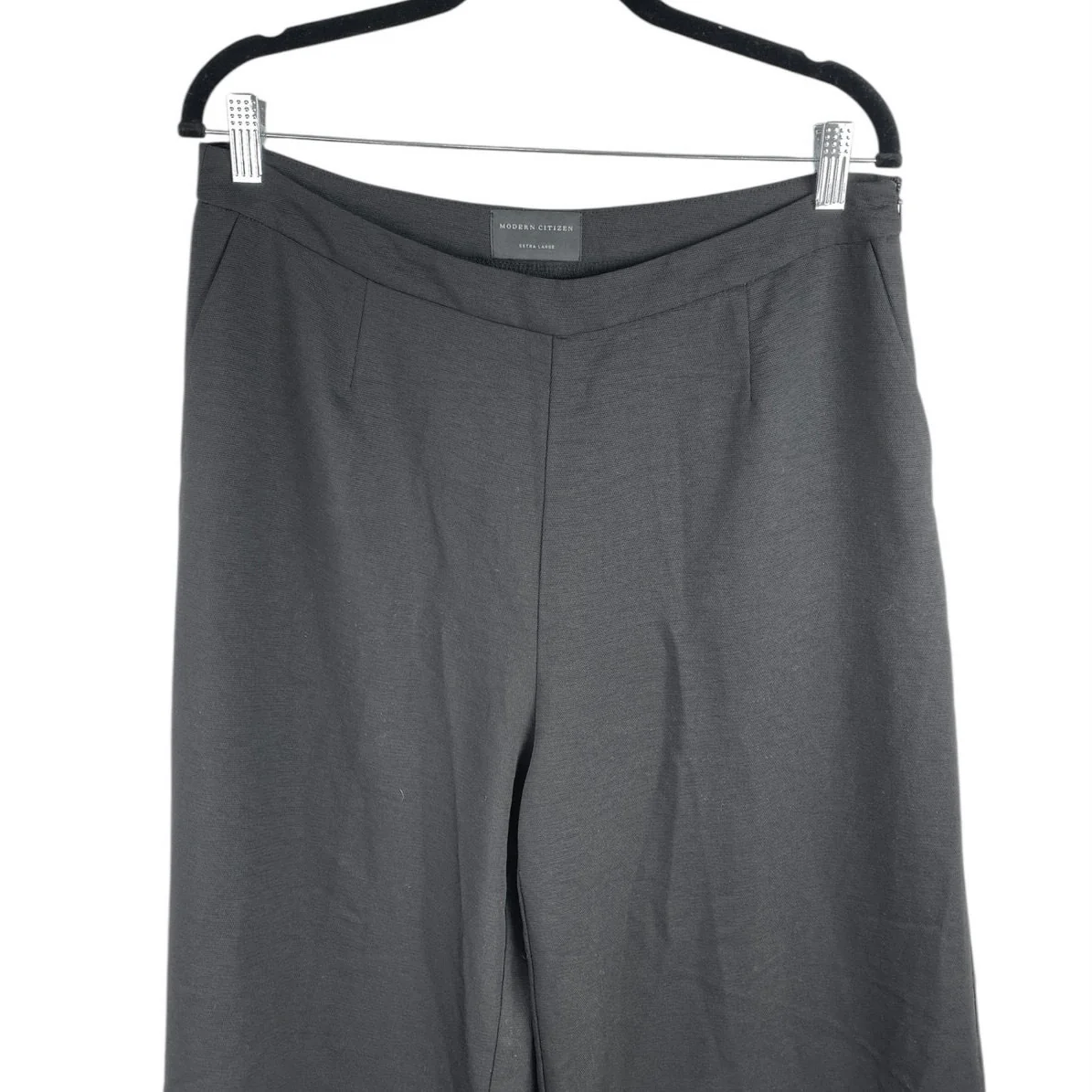 Modern Citizen Womens Black High Waisted Wide Leg Cropped Trousers Pants Size XL - Image 4