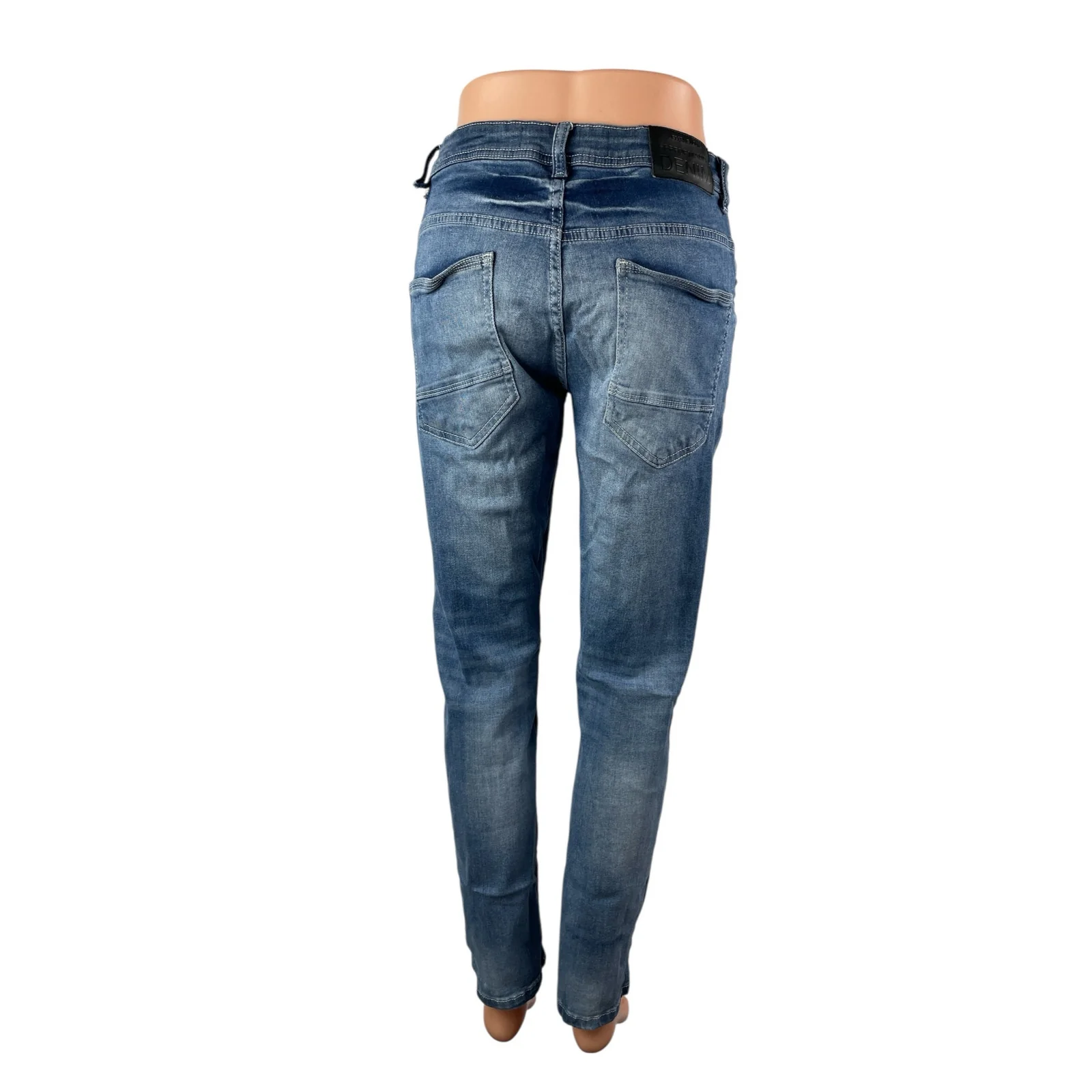 Modern Culture Womens Blue Medium Wash High Waisted Skinny Denim Jeans Pants 30 - Image 4