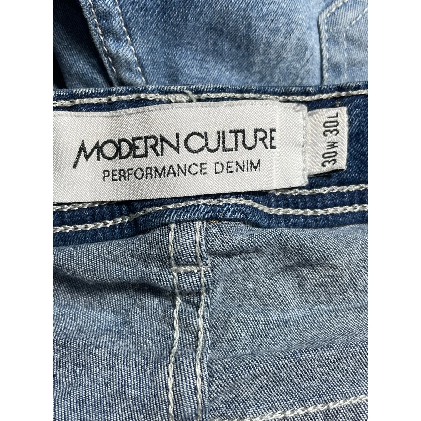 Modern Culture Womens Blue Medium Wash High Waisted Skinny Denim Jeans Pants 30 - Image 5