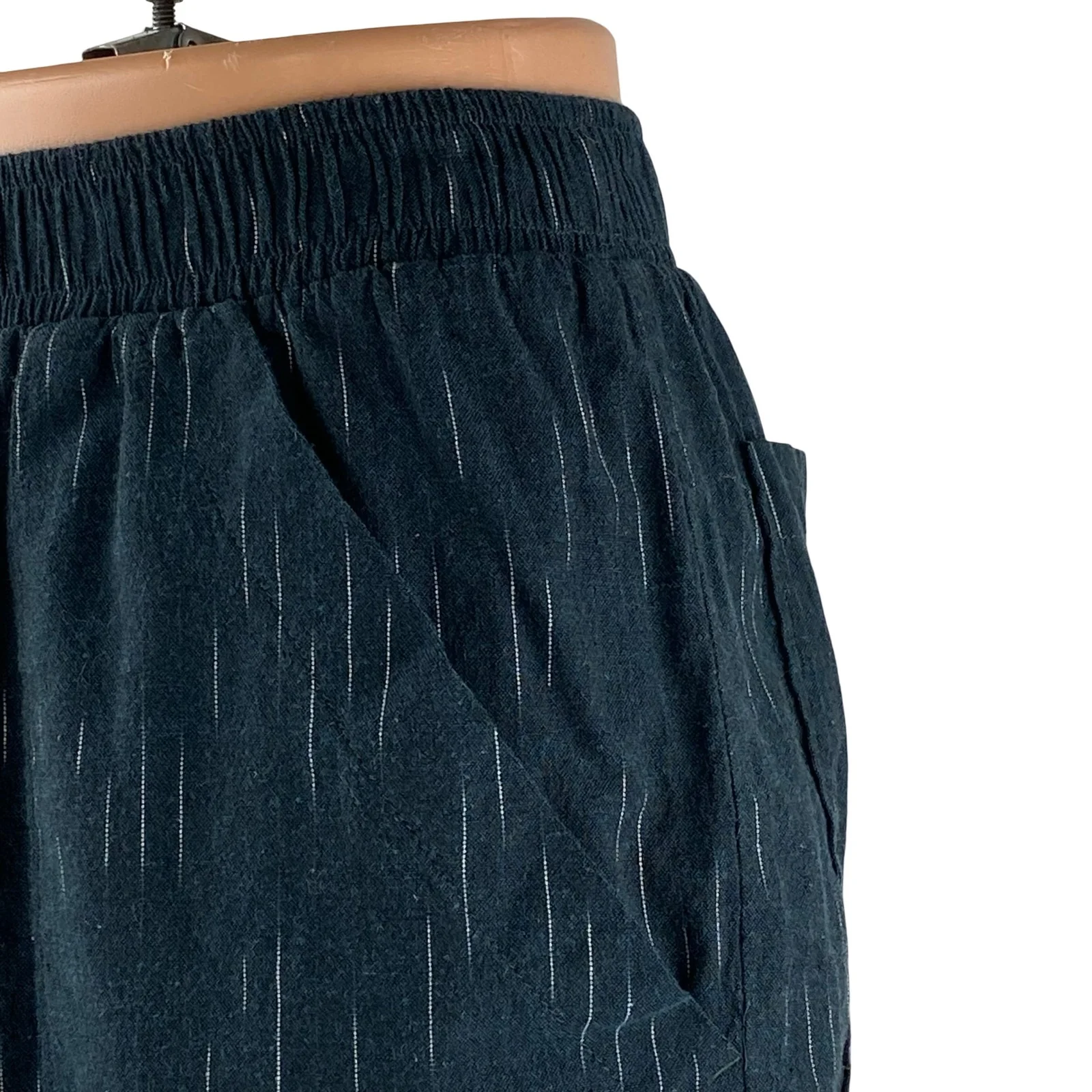Mollusk Shell Midnight Ikat Women's Wide Leg Yoga Athletic Activewear Shorts XS - Image 3