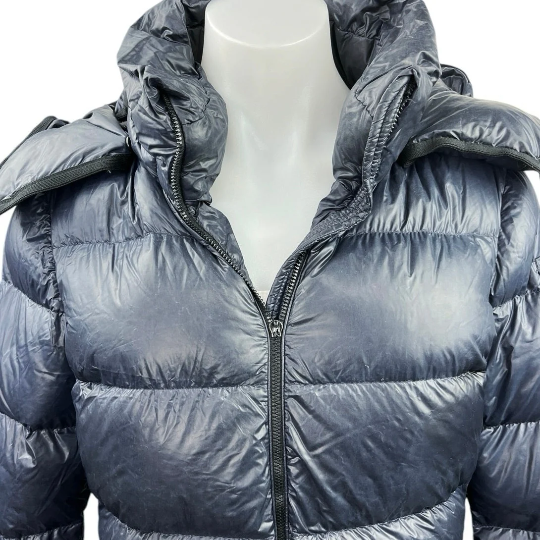 Moncler Maya Giubotto Womens $1,290 Down Puffer Zip Up Hooded Coat Jacket Sz 2 - Image 4