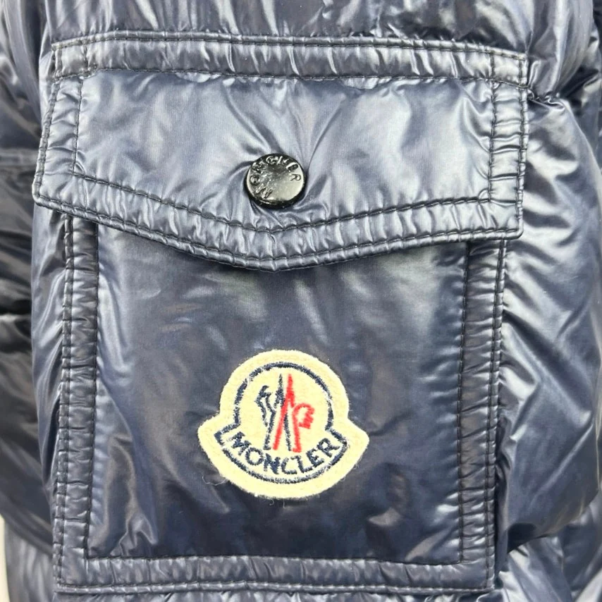 Moncler Maya Giubotto Womens $1,290 Down Puffer Zip Up Hooded Coat Jacket Sz 2 - Image 5