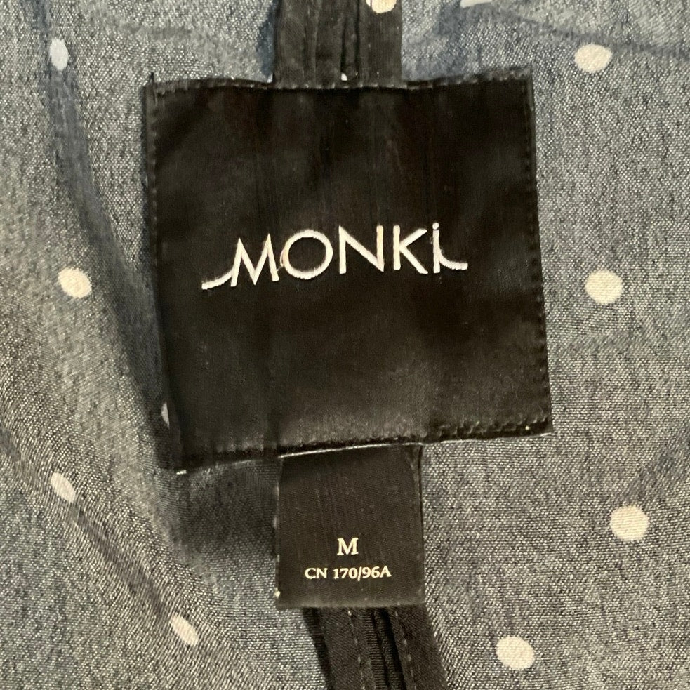 Monki Women's Black Polka Dots Notch Lapel Pocket Blazer Coat Jacket Size M - Image 4