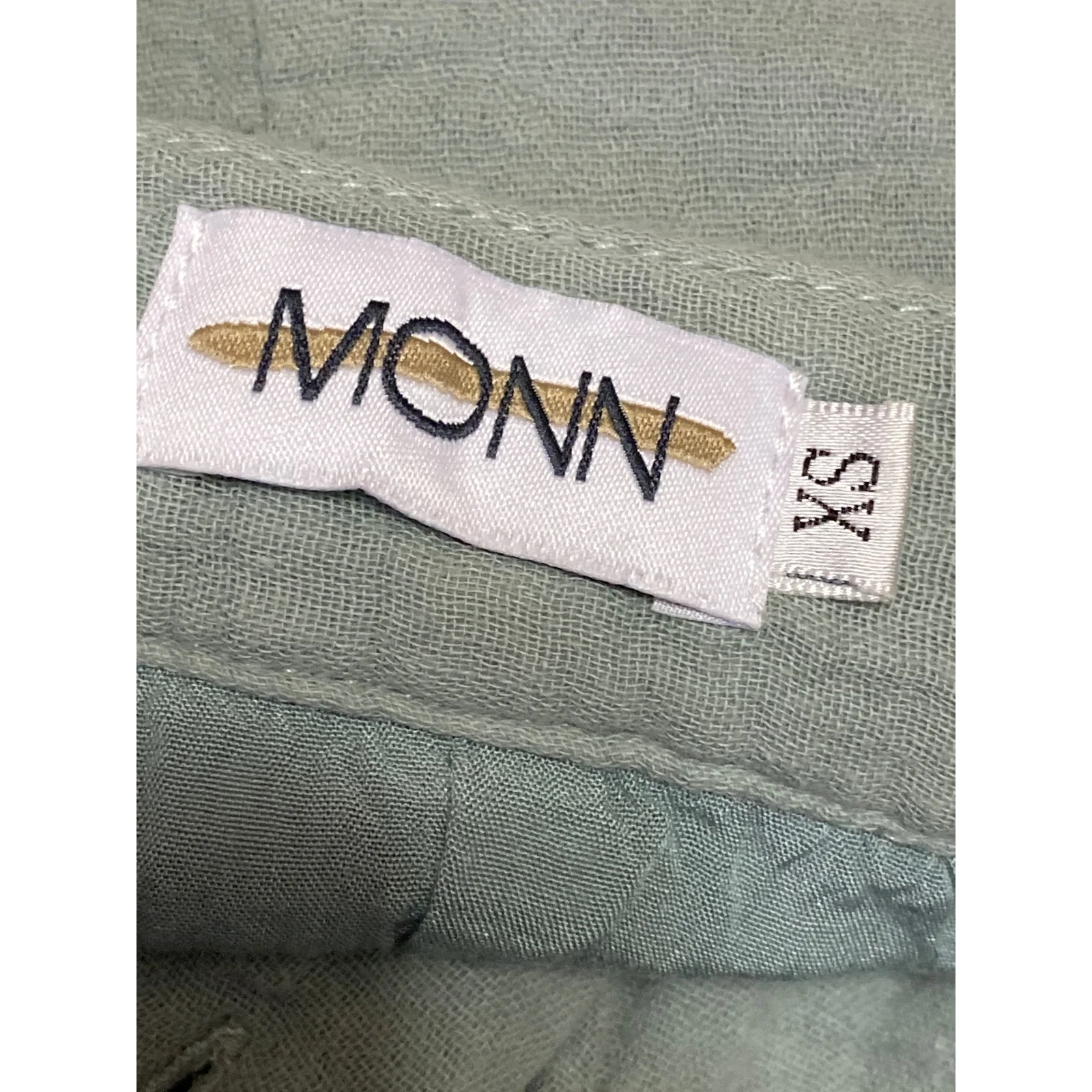 Monn Women's Green High Waisted Ruffle Button Front High Low Midi Skirt Size XS - Image 4