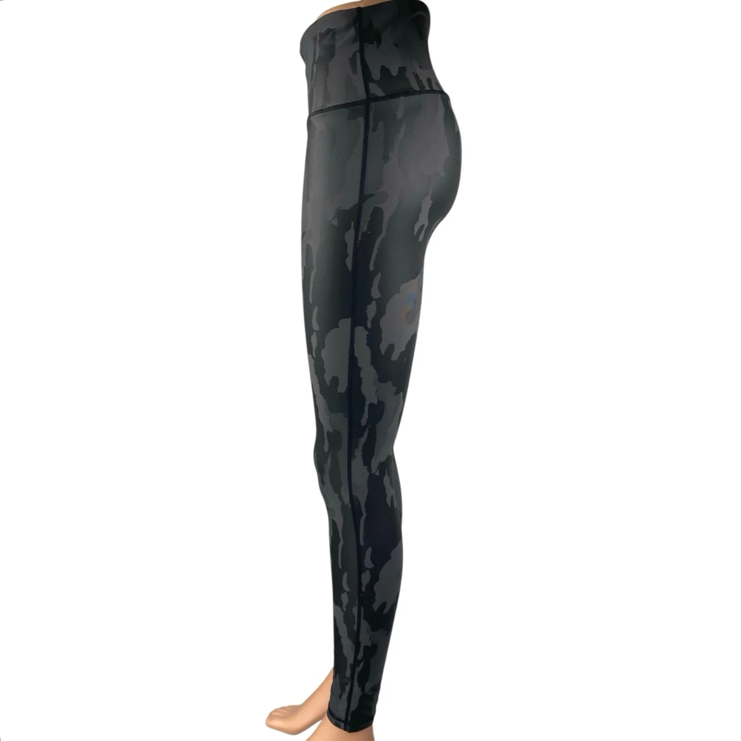 Mono B Black Camo Camouflage Skinny Leg High Rise Fitness Yoga Leggings Pants M - Image 2