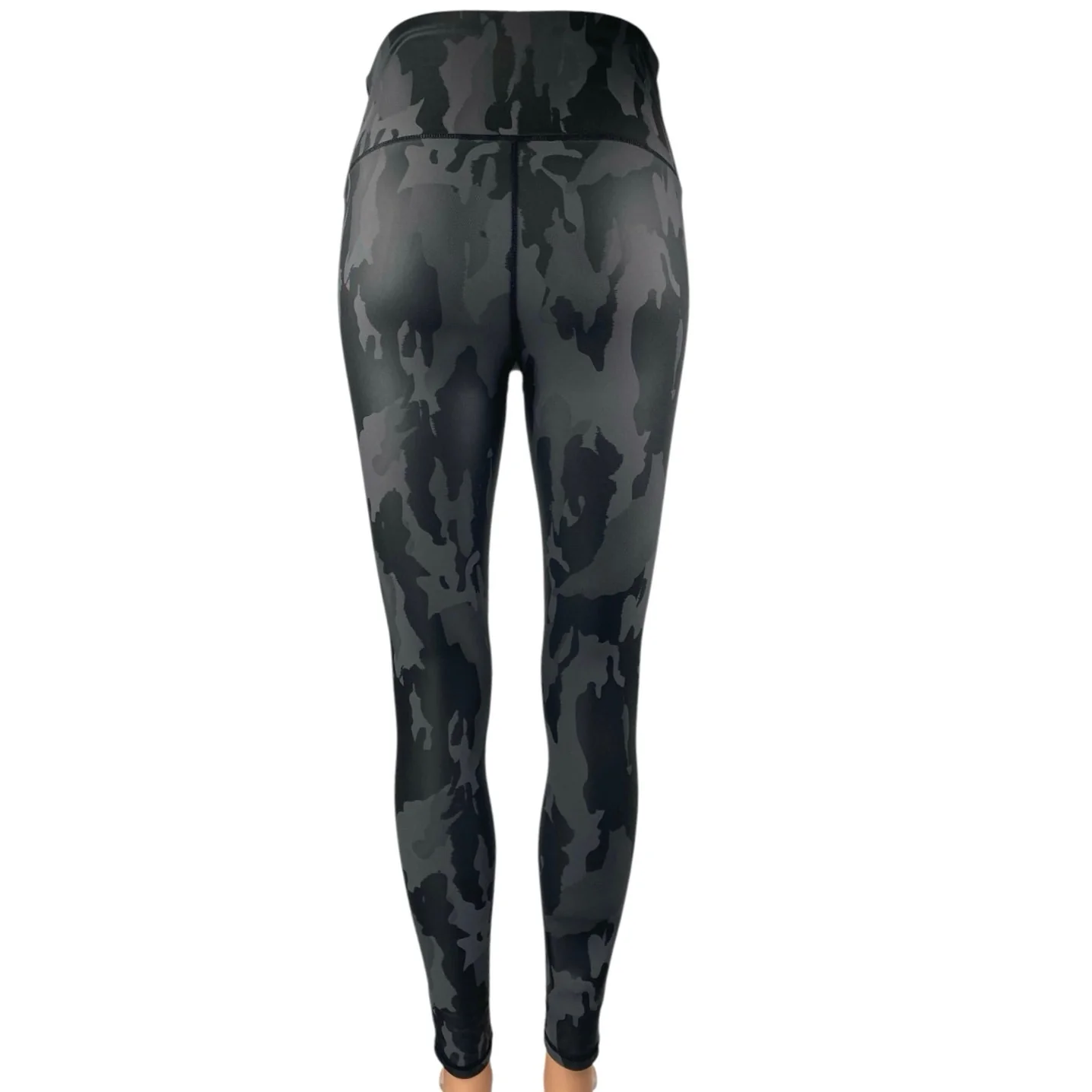 Mono B Black Camo Camouflage Skinny Leg High Rise Fitness Yoga Leggings Pants M - Image 3