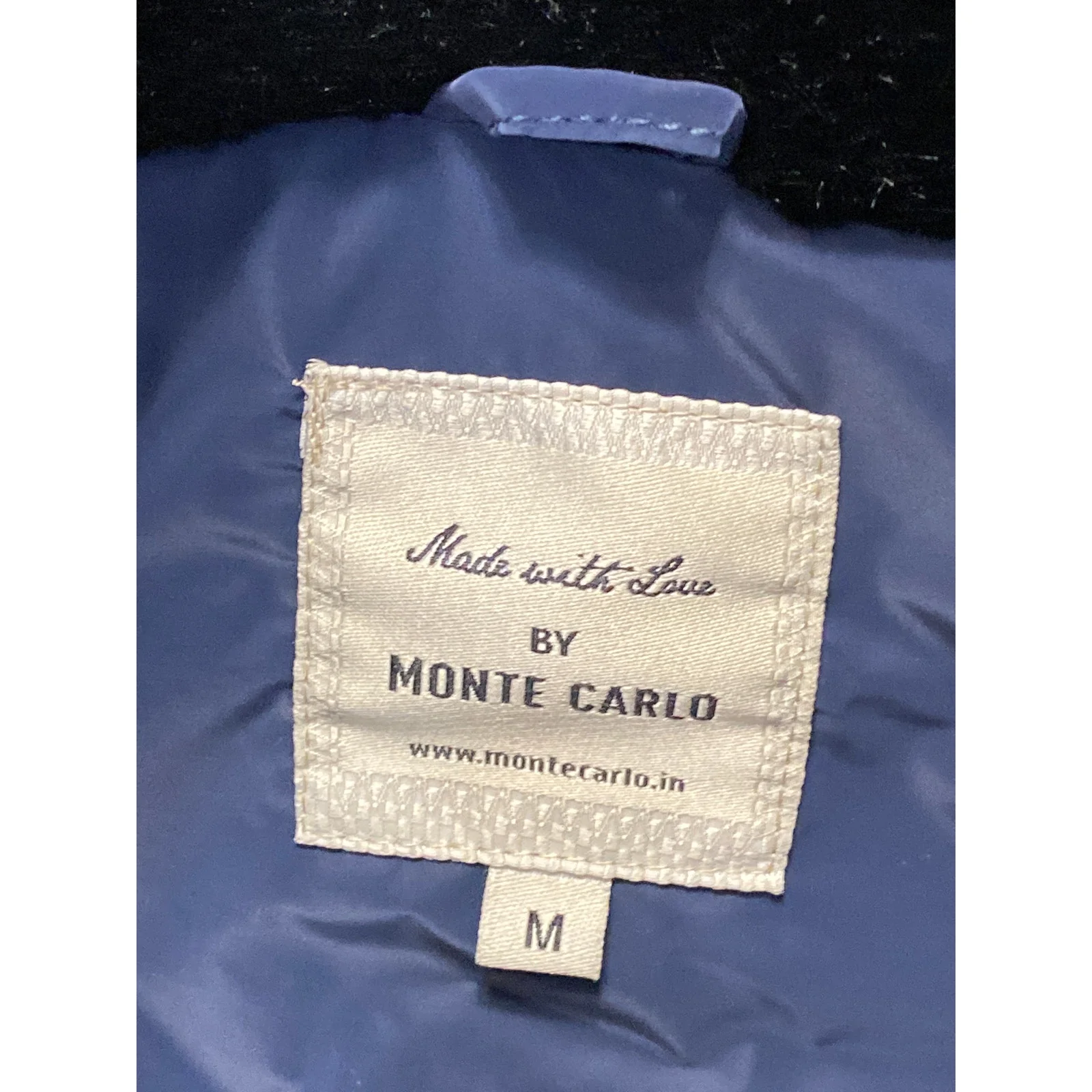 Monte Carlo Women's Navy Blue Long Sleeve Puffer Quilter Coat Jacket Size M - Image 3