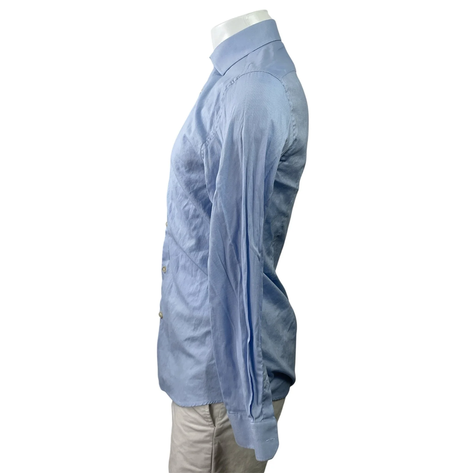 Moss London Men's Blue Long Sleeve Slim Fit Button Down Dress Shirt Size 15.5 - Image 2