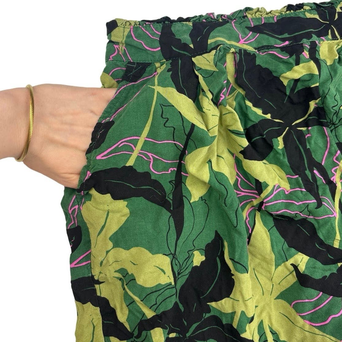 Mossimo A Bound Elastic Floral Print Denim Relaxed Pockets 2Pc Lot Set Shorts M - Image 3