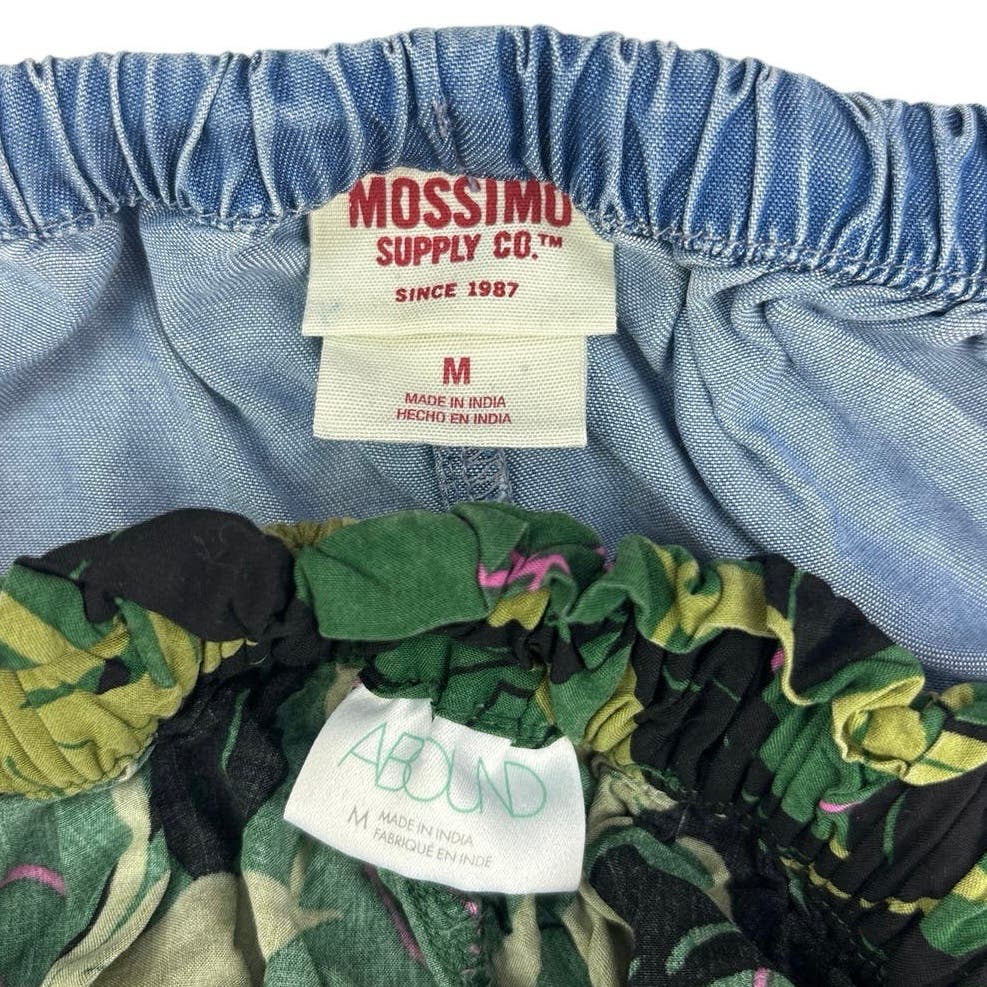 Mossimo A Bound Elastic Floral Print Denim Relaxed Pockets 2Pc Lot Set Shorts M - Image 8