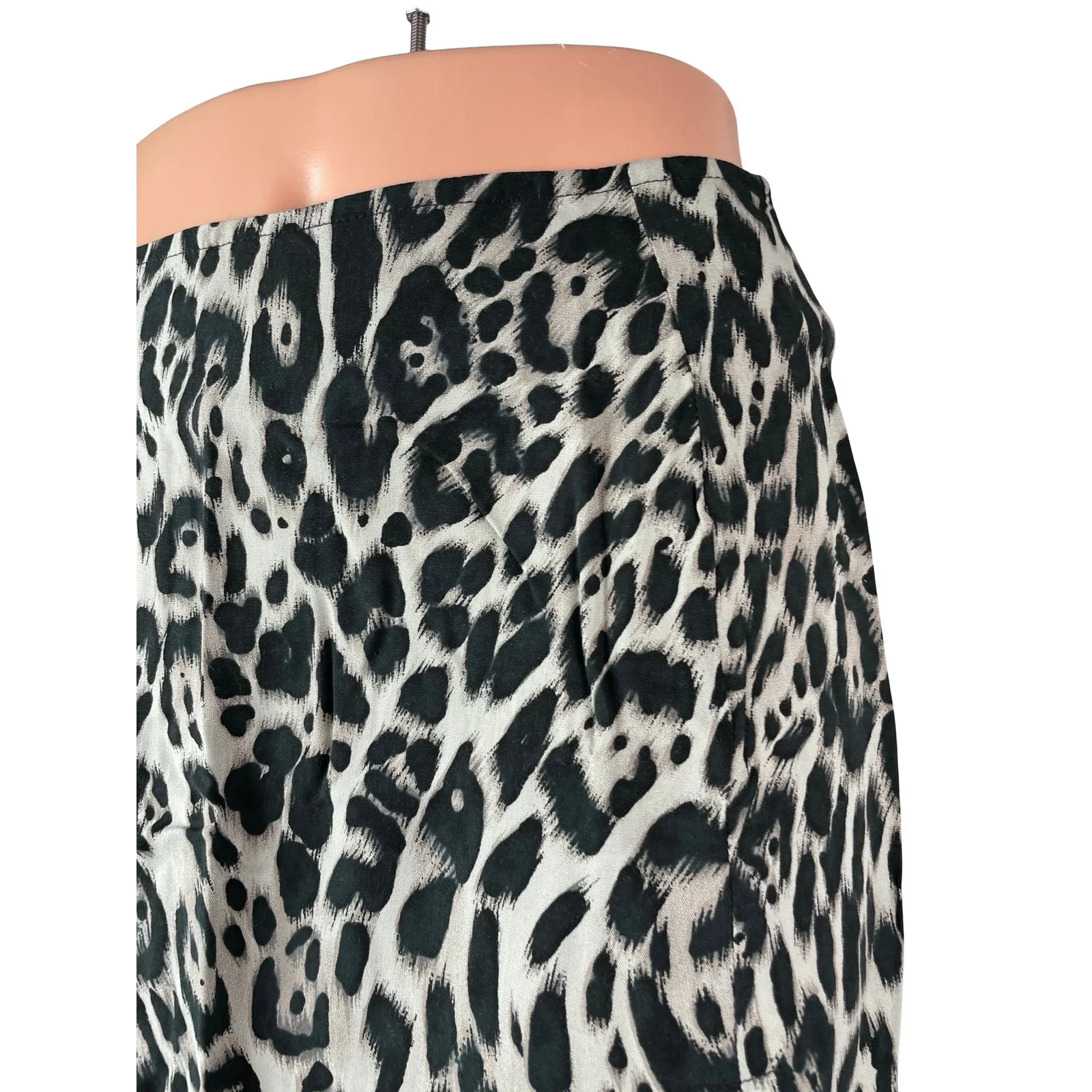 Motel Sheny Women's Animal Print High Rise Slit Mini Pencil Bodycon Skirt Sz XS - Image 3