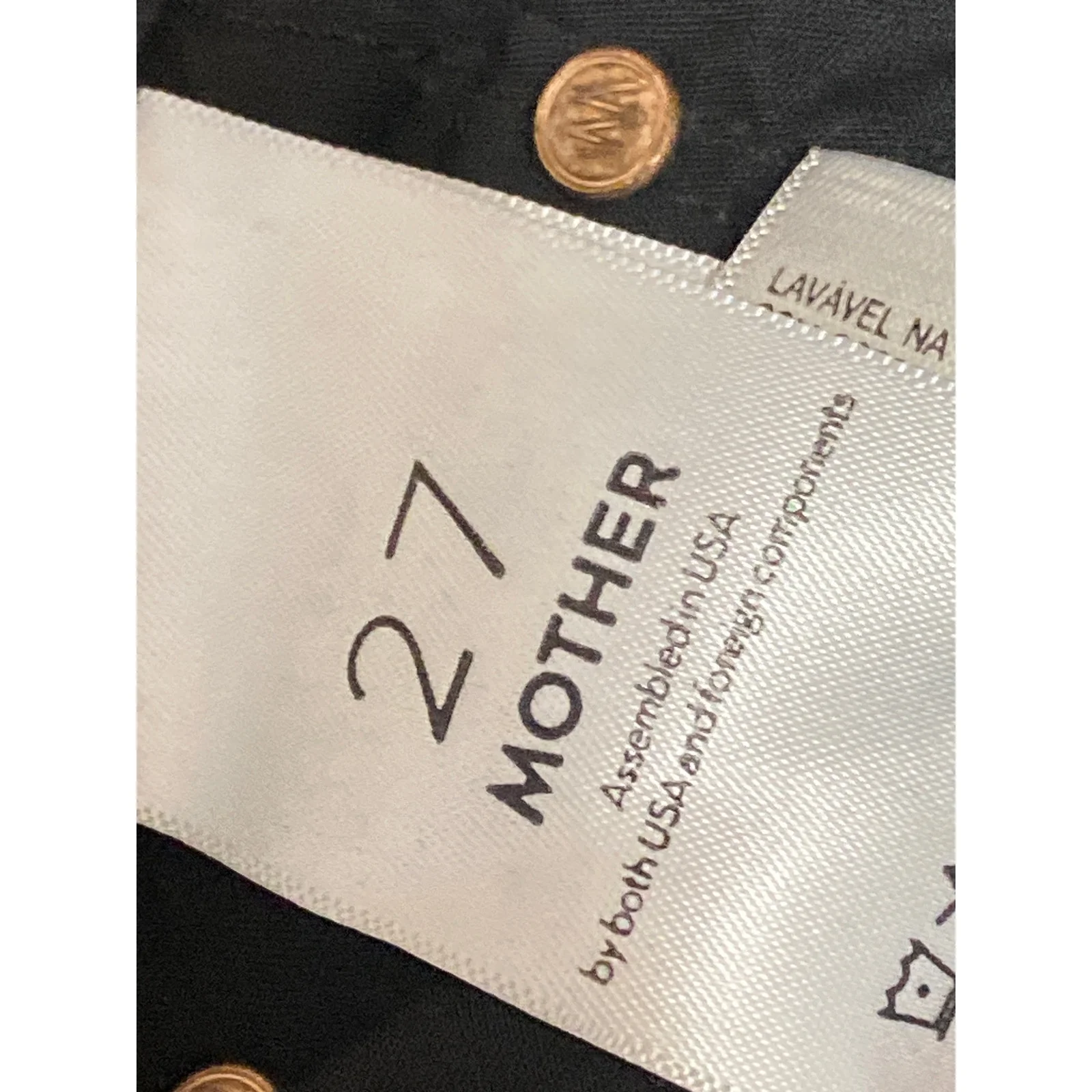 Mother Women's Black Mid Rise Distressed Skinny Raw Hem Denim Jeans Size 27 - Image 5