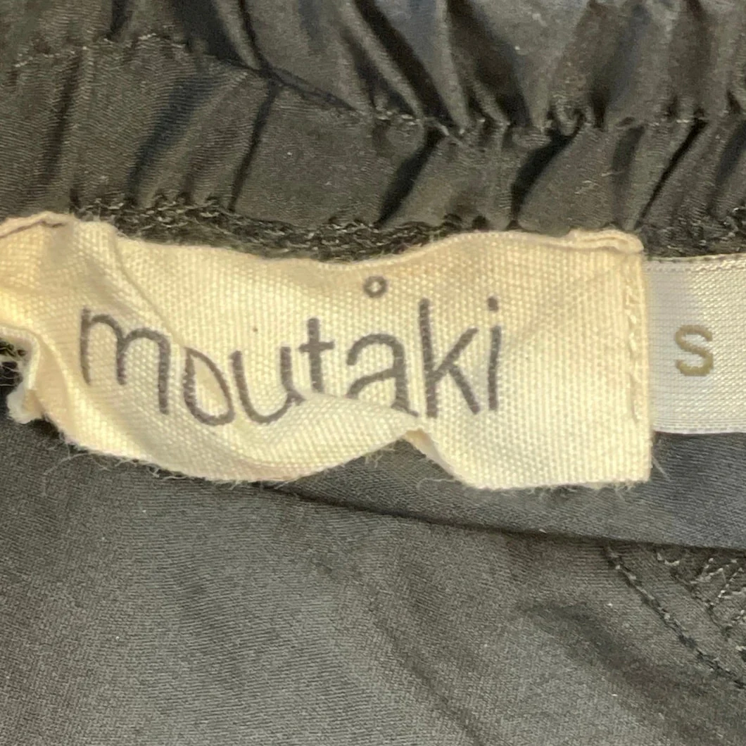 Moutaki Black Eyelet Embroidered Belted High Waist Wide Leg Trousers Pants Sz S - Image 4