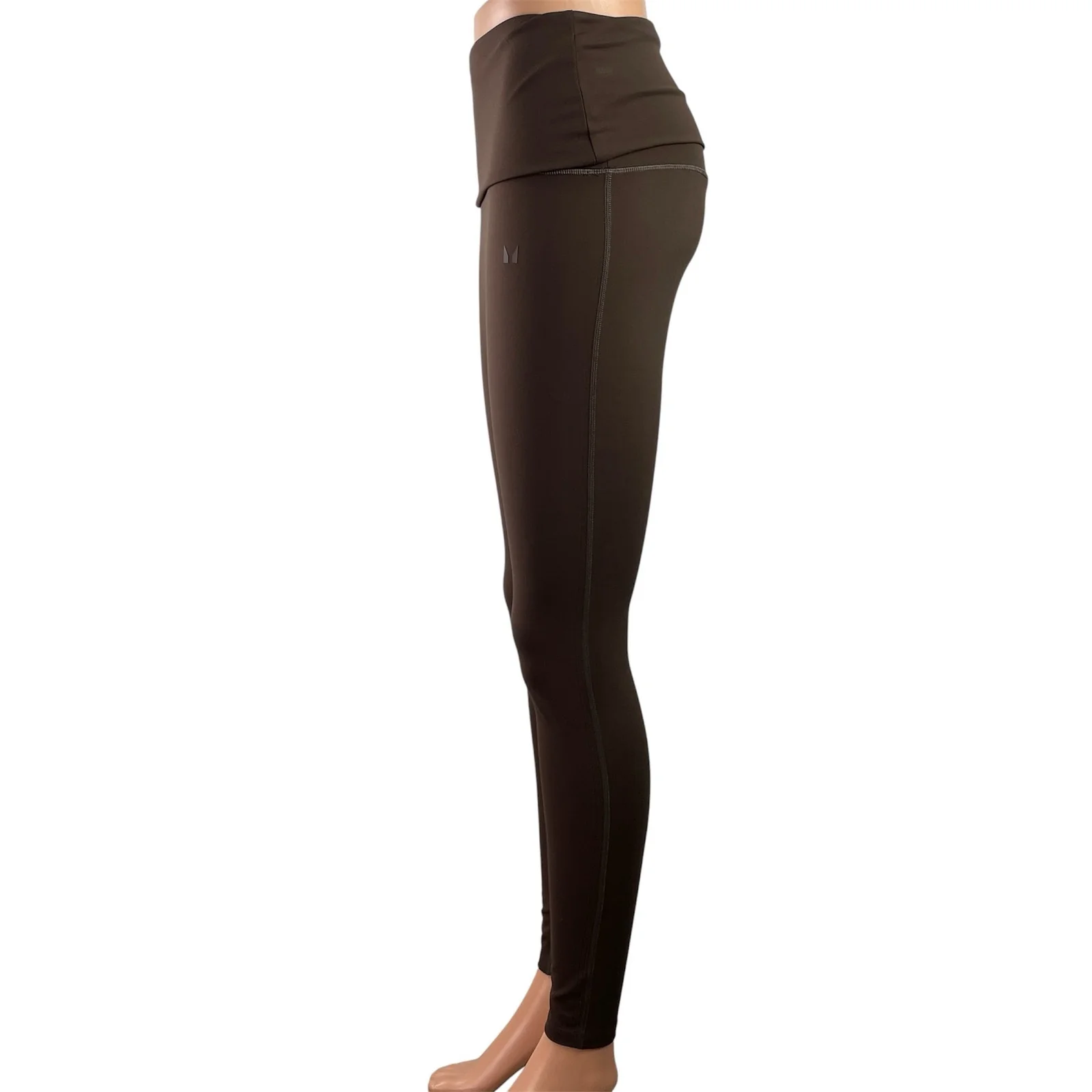 MP Womens Brown Mid Rise Skinny Activewear Workout Yoga Leggings Pants Size M - Image 2