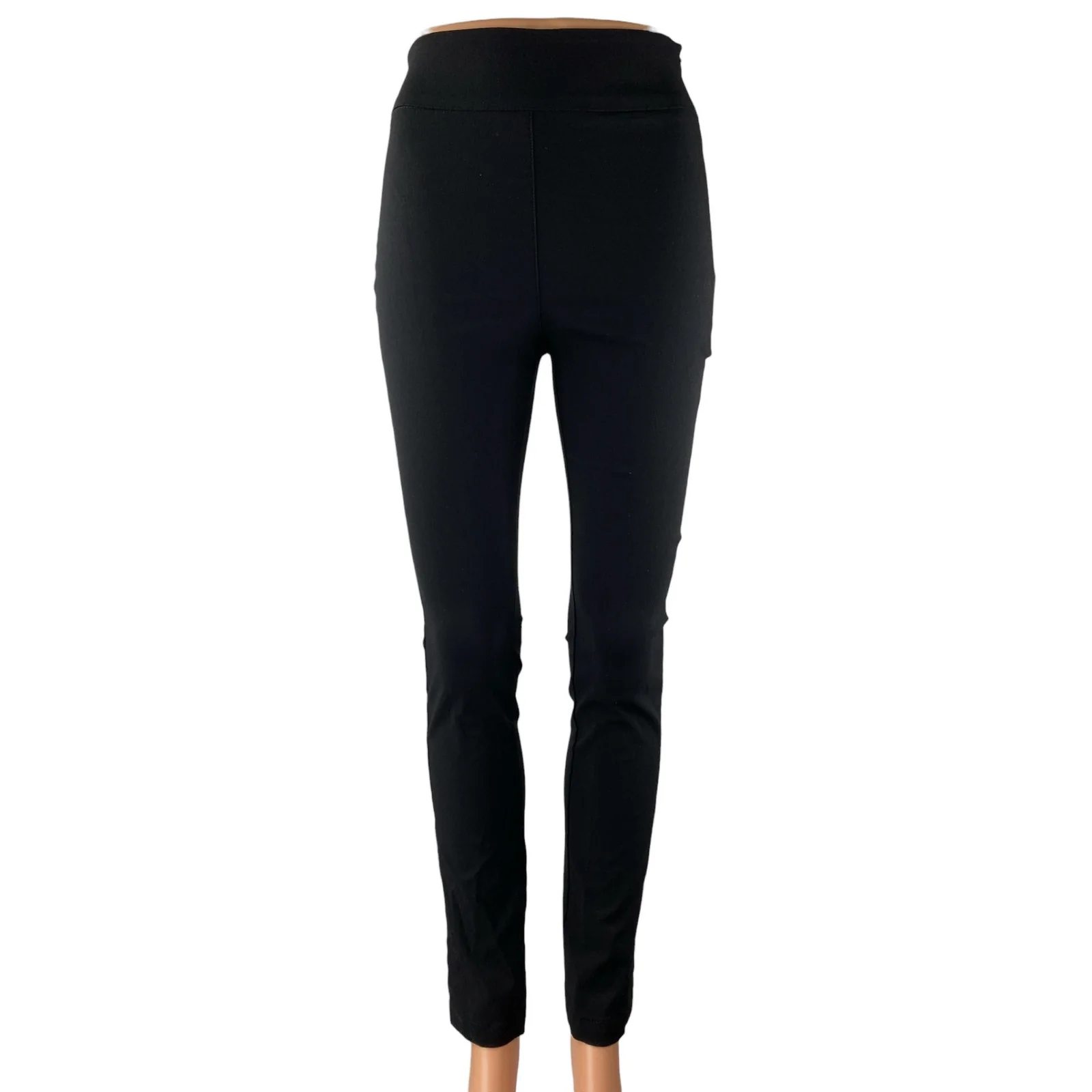 NA-KD Women's Black High Rise Slim Active Skinny Trousers Jeggings Pants Size 36