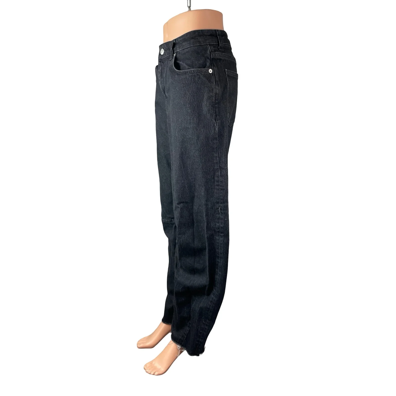 NA-KD Women's Black High Waisted Baggy Barrel Wide Leg Denim Jeans Size 36 - Image 2