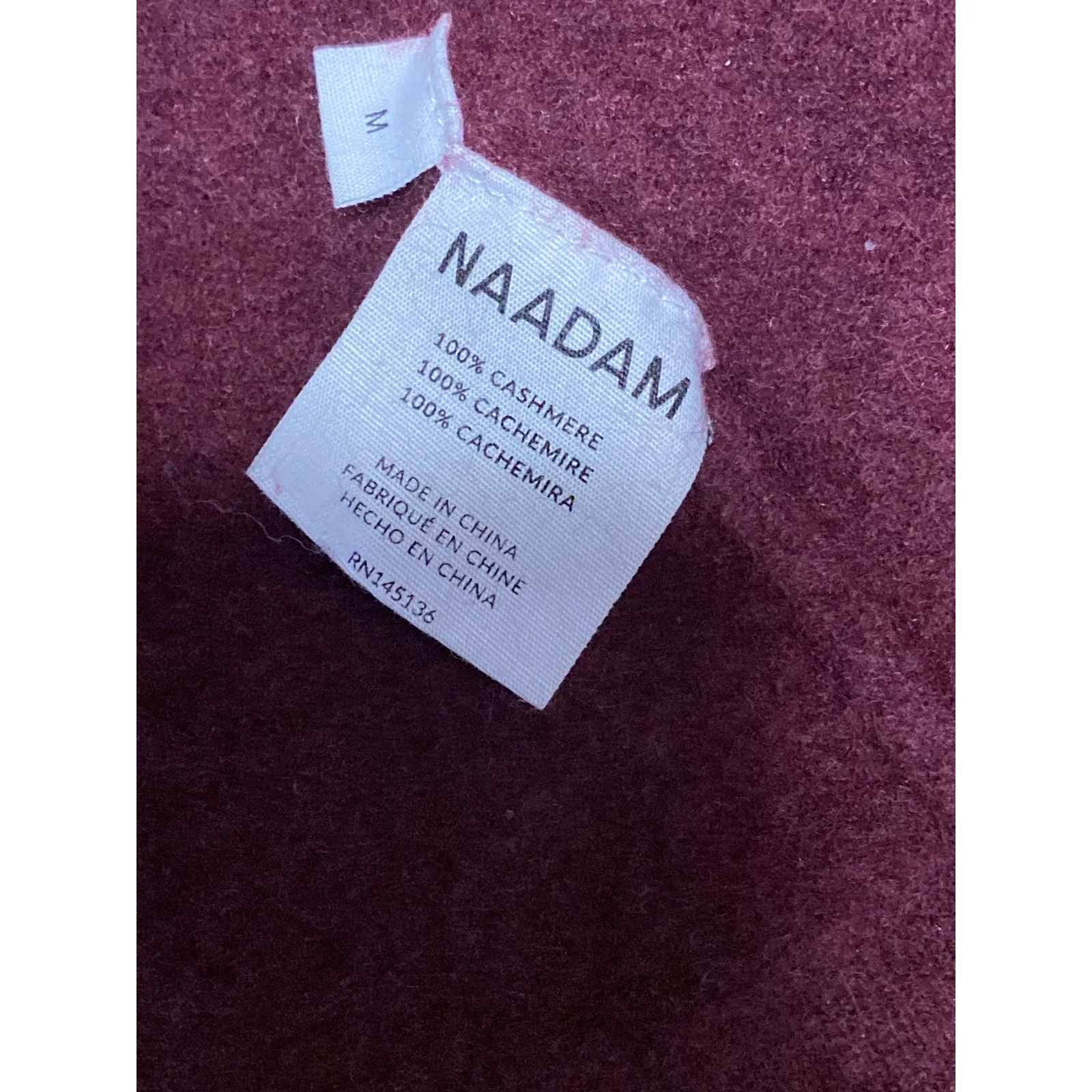 Naadam 100% Cashmere Women's Long Sleeve Crop Sweater Hoodie Sweatshirt Top Sz M - Image 6