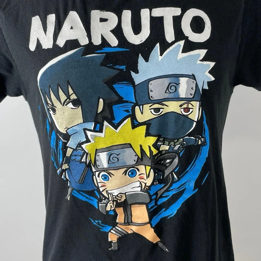 Naruto Shippuden Ripple Junction Men's Black Anime Crew T Shirt Tee Top Size M - Image 4
