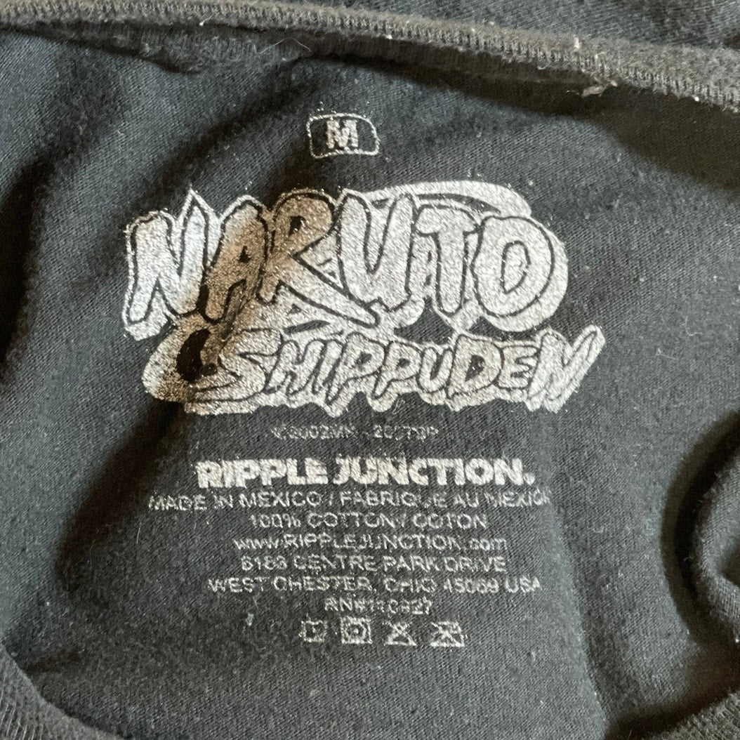 Naruto Shippuden Ripple Junction Men's Black Anime Crew T Shirt Tee Top Size M - Image 5